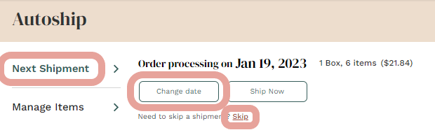 How do I add or remove items in my Autoship box?