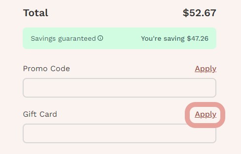 Gift Card Balance —